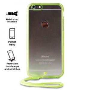 PURO Clear Cover Easy Photo - Etui iPhone 6/6s + smycz (limonkowy)