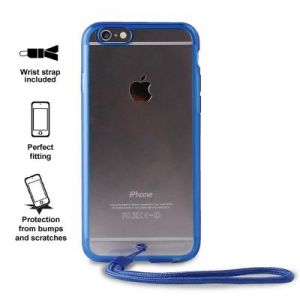 PURO Clear Cover Easy Photo - Etui iPhone 6/6s + smycz (niebieski)