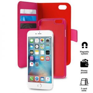 PURO Wallet Detachable - Etui 2w1 iPhone 6/6s (różowy)