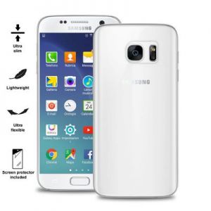 PURO Ultra Slim \0.3\ Cover - Zestaw etui + folia na ekran Samsung Galaxy S7 (półprzezroczysty)